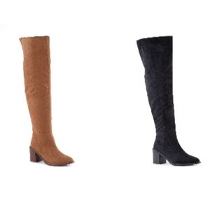 2 Pairs of Seychelles Black and cognac Over the Knee Boots from Nordstroms Rack